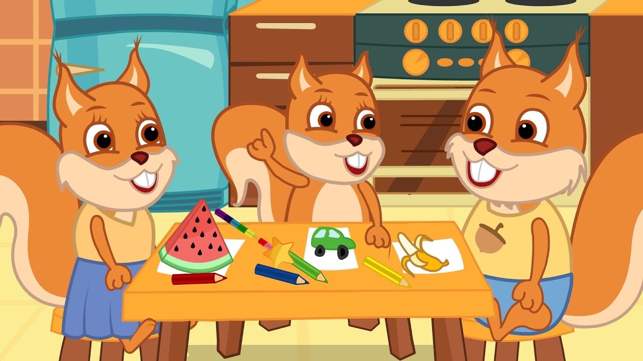 Bridie Squirrel in English - Table Of Orders Cartoon for Kids