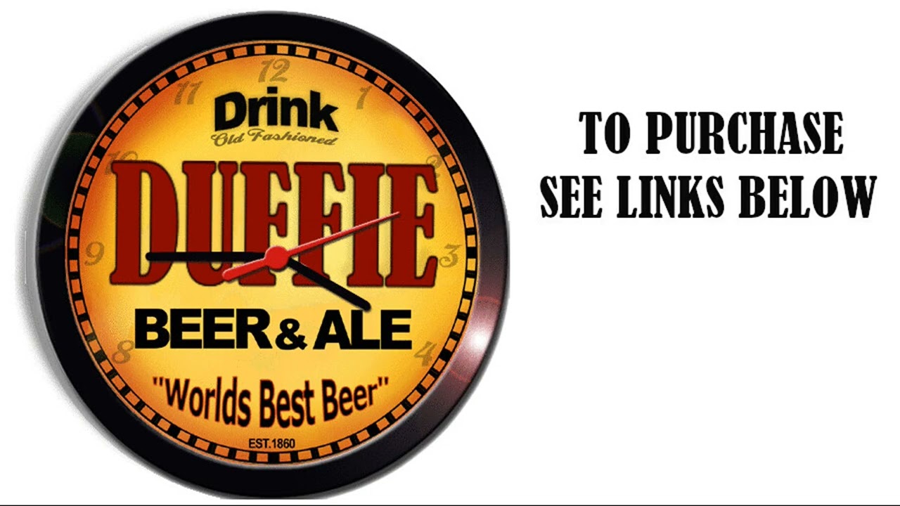DUFFIE BEER ALE WALL CLOCK