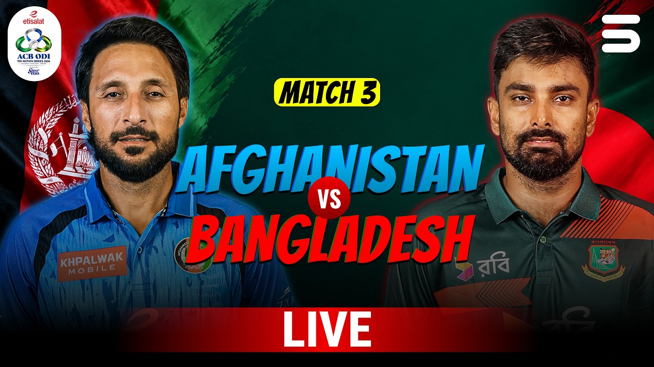 Live | Afghanistan vs Bangladesh | Match 3 | Afghanistan ODI Tri-Series 2026 | M9R1K