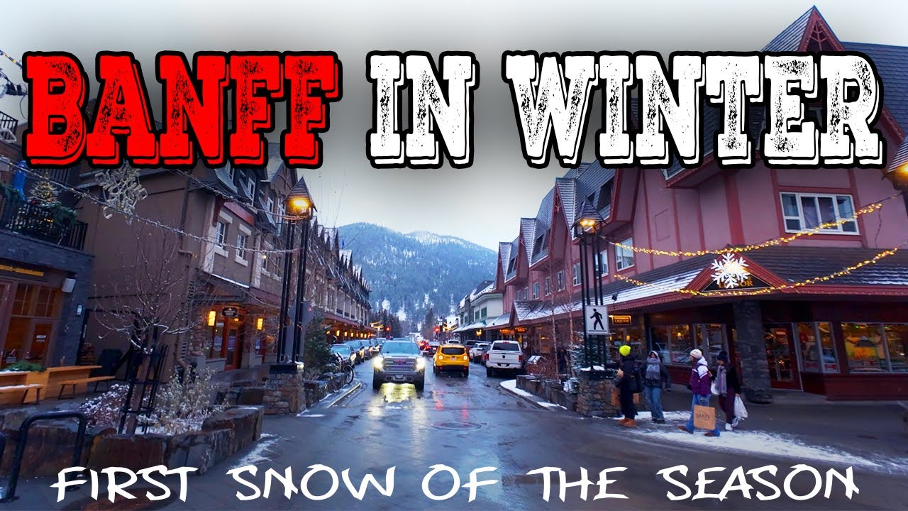 Season’s First Snow in Banff! 🇨🇦 Winter Wonderland Begins