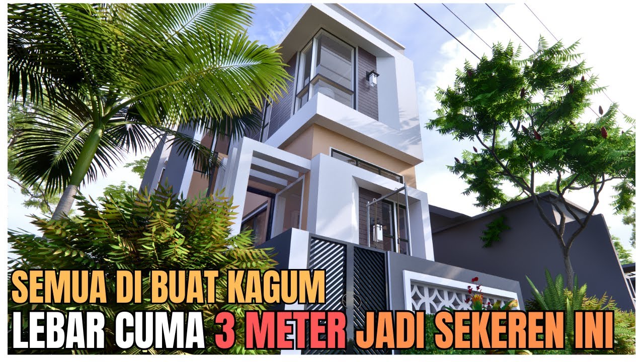 Keren! Padahal Lebar Cuma 3 Meter Tapi Bisa Cuakeep Banget Rumahnya!