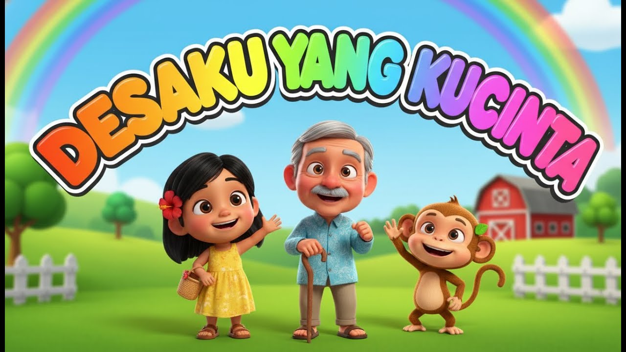 Desaku yang Kucinta - Lagu Anak Indonesia Populer | Video Animasi 3D (Cover by PazaKids Channel)