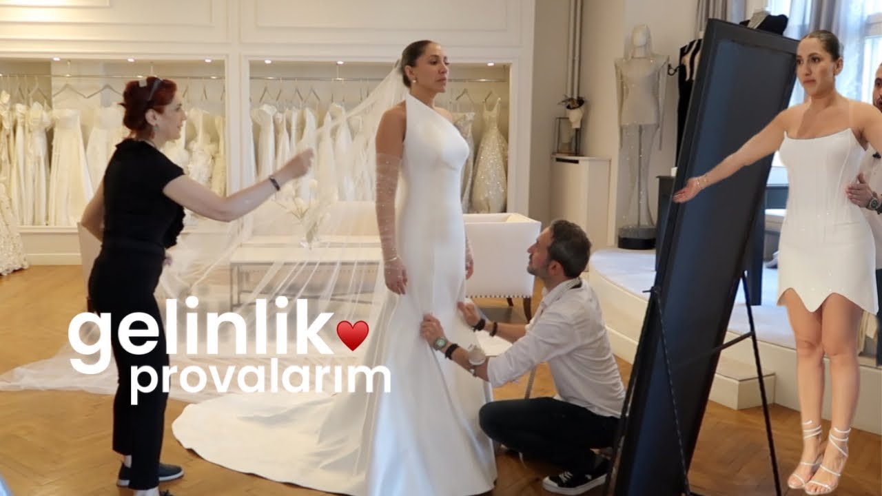 GELİNLİK PROVALARIM👰🏼&zwj;♀️| d&uuml;ğ&uuml;n &ouml;ncesi hazırlıklar, after elbiselerim, ayakkabı alışverişim (part 1)