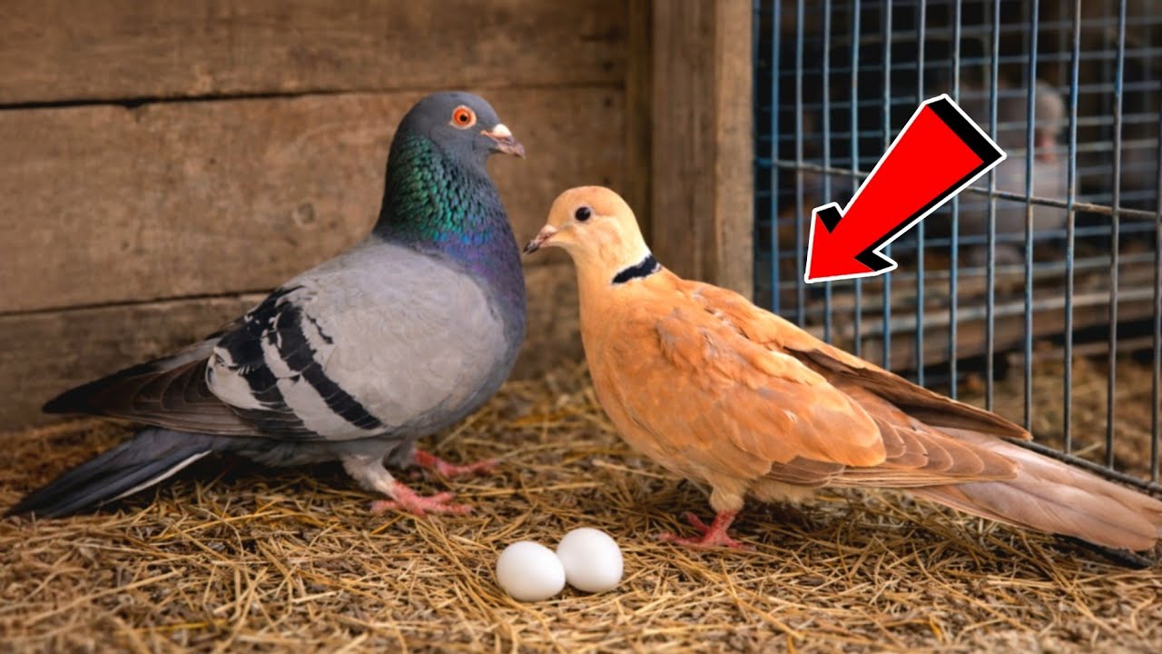 محاولة تهجين الحمام مع اليمام 👌كان لازم اعمل كده 😯