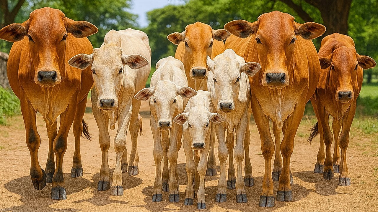 Video Menggiring Sapi Lembu Gembala Menuju ke Kasawan Peternakan Hewan Ternak Sapi - Bunyi sapi lucu