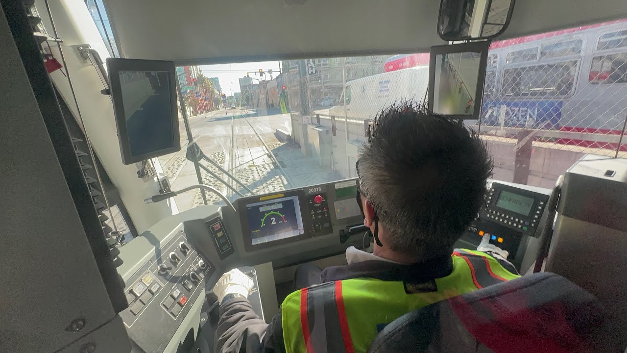 San Francisco Central Subway ride (front cab view)