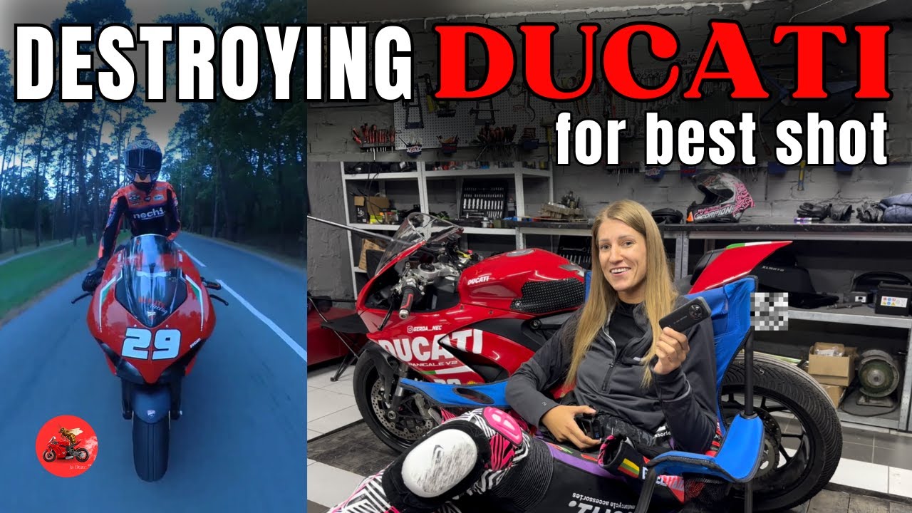 How to make Best shooting angle for motorcyclists with GoPro and Insta360 | Ducati Panigale