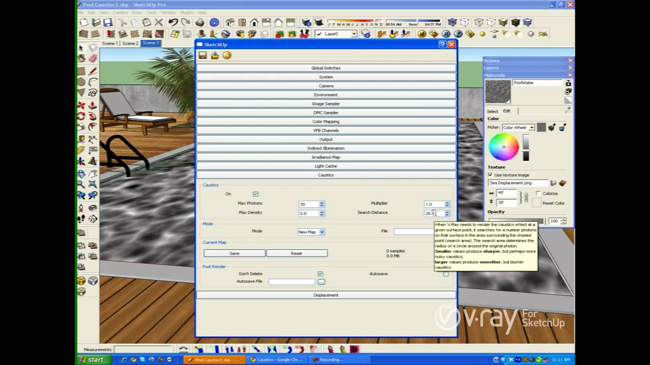 V-Ray for SketchUp - Caustics - tutorial