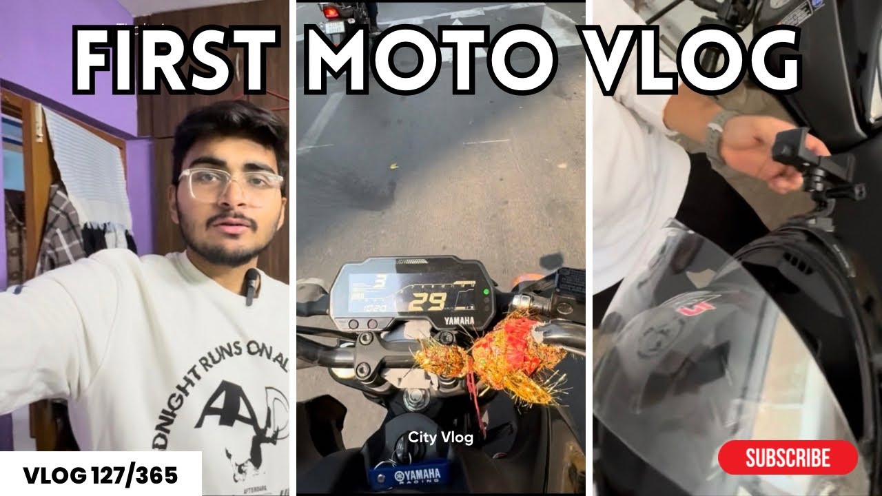 Finally Started My Moto Vlog Journey! 🏍️ | Setup Complete + First Ride Live | Day 127 / 365 vlog
