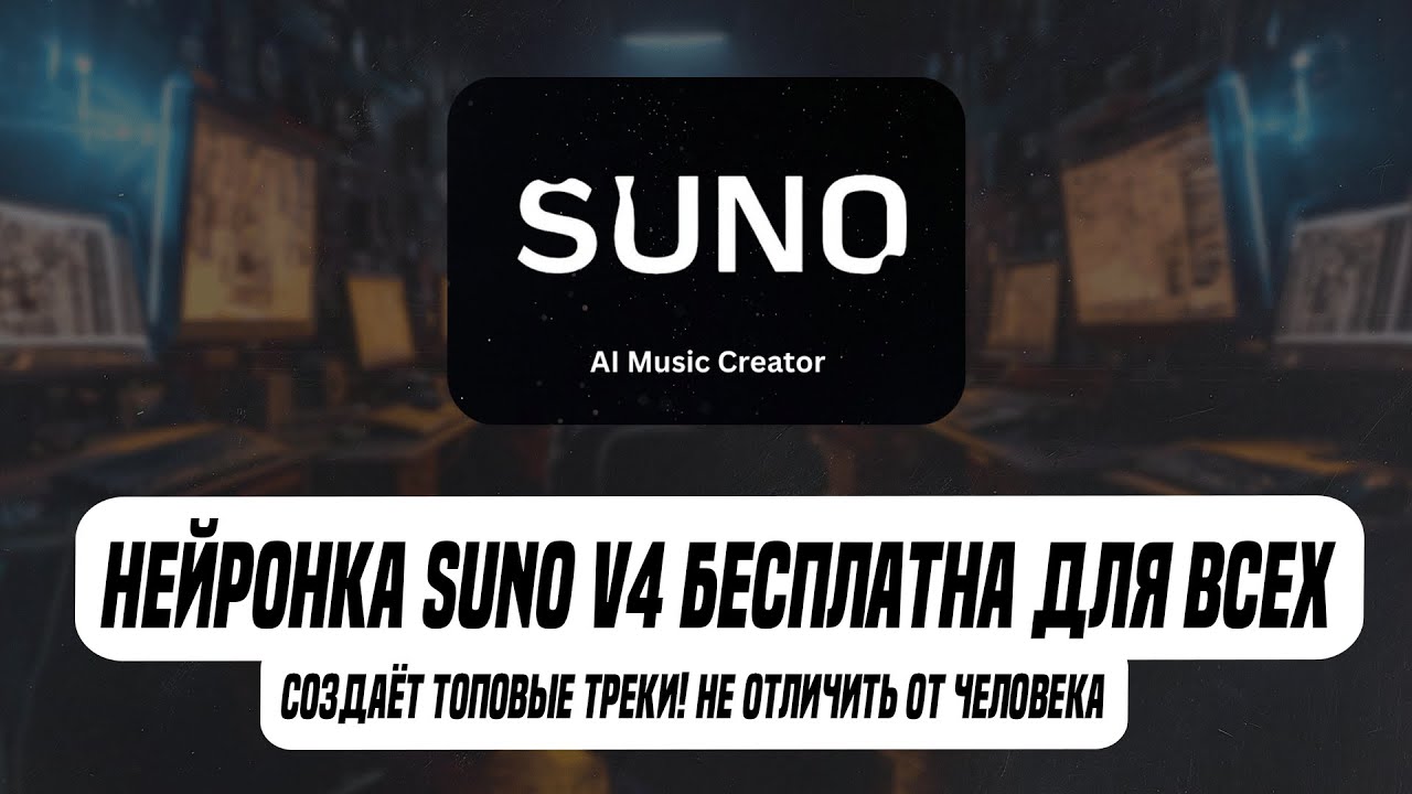 Suno V4 стал БЕСПЛАТНЫМ для всех! Нейронка, создаёт песни, неотличимые от людей