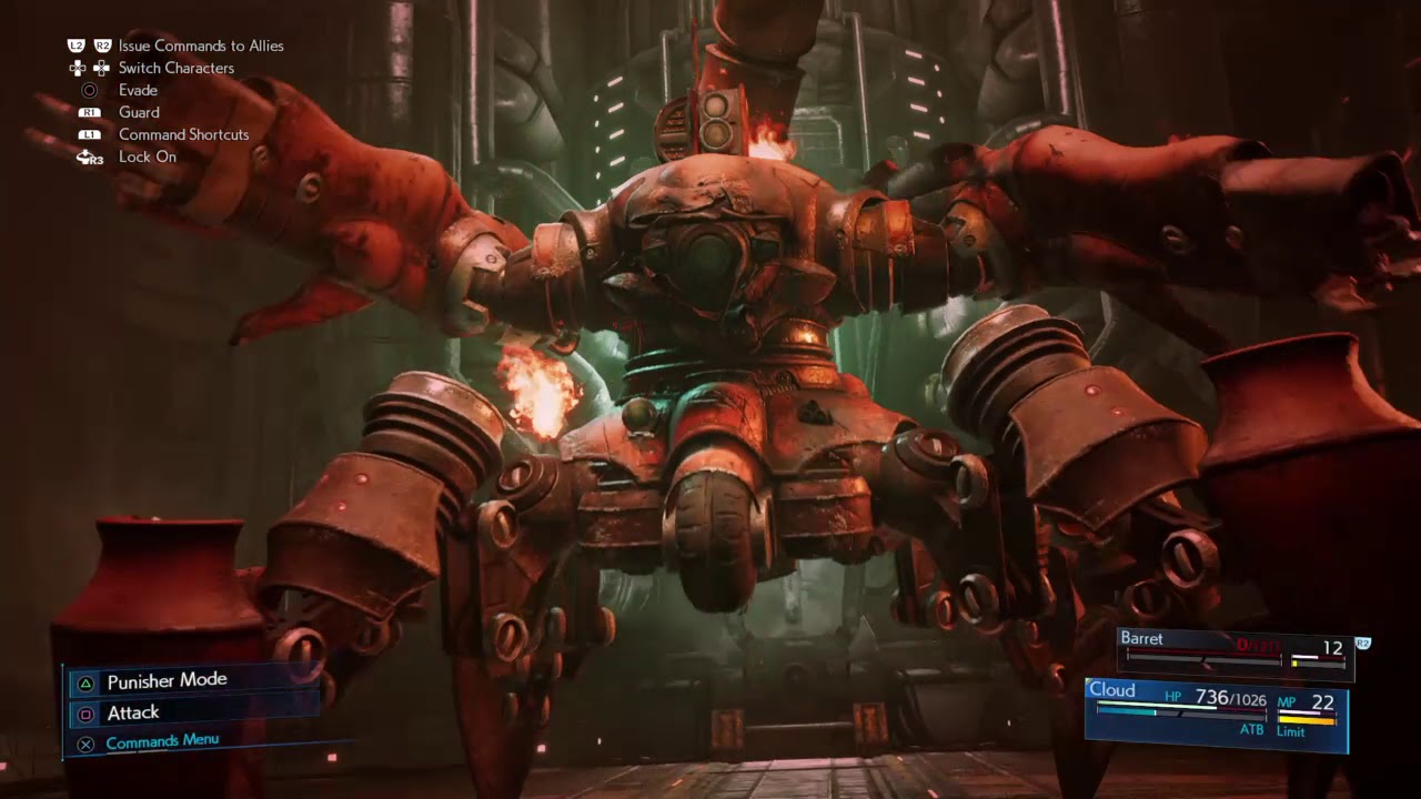 FFVII Remake Demo - Scorpion Sentinel (No Items/Cloud Solo/Normal)