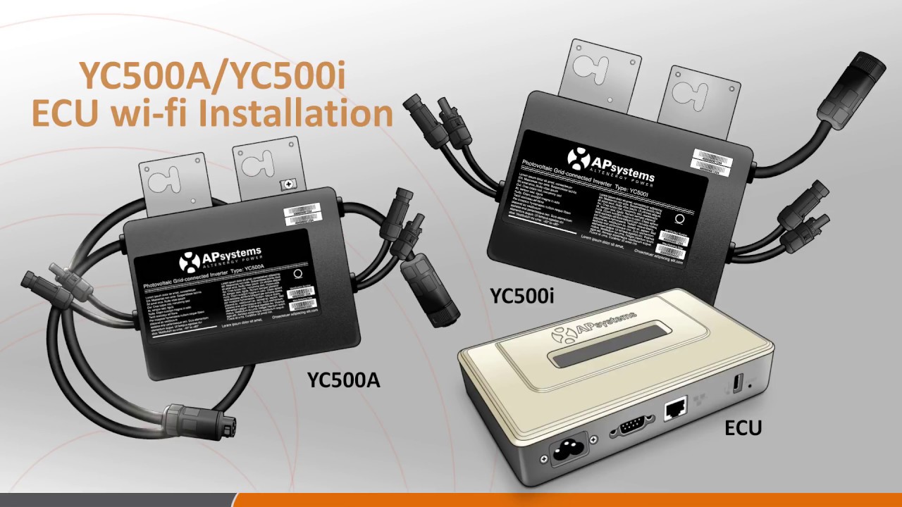 DISCONTINUED PRODUCT: APsystems YC500A/i and ECU Installation Certification Training