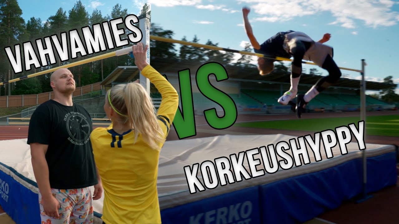 150 kiloinen kokeilee korkeushyppyä | ft. Arttu Mattila & Jessica Kähärä