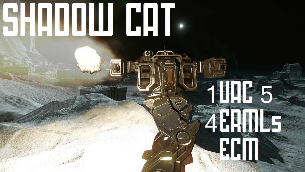 Shadow Cat Build Review - 1UAC5 + 4ERMLs + ECM - Mechwarrior Online