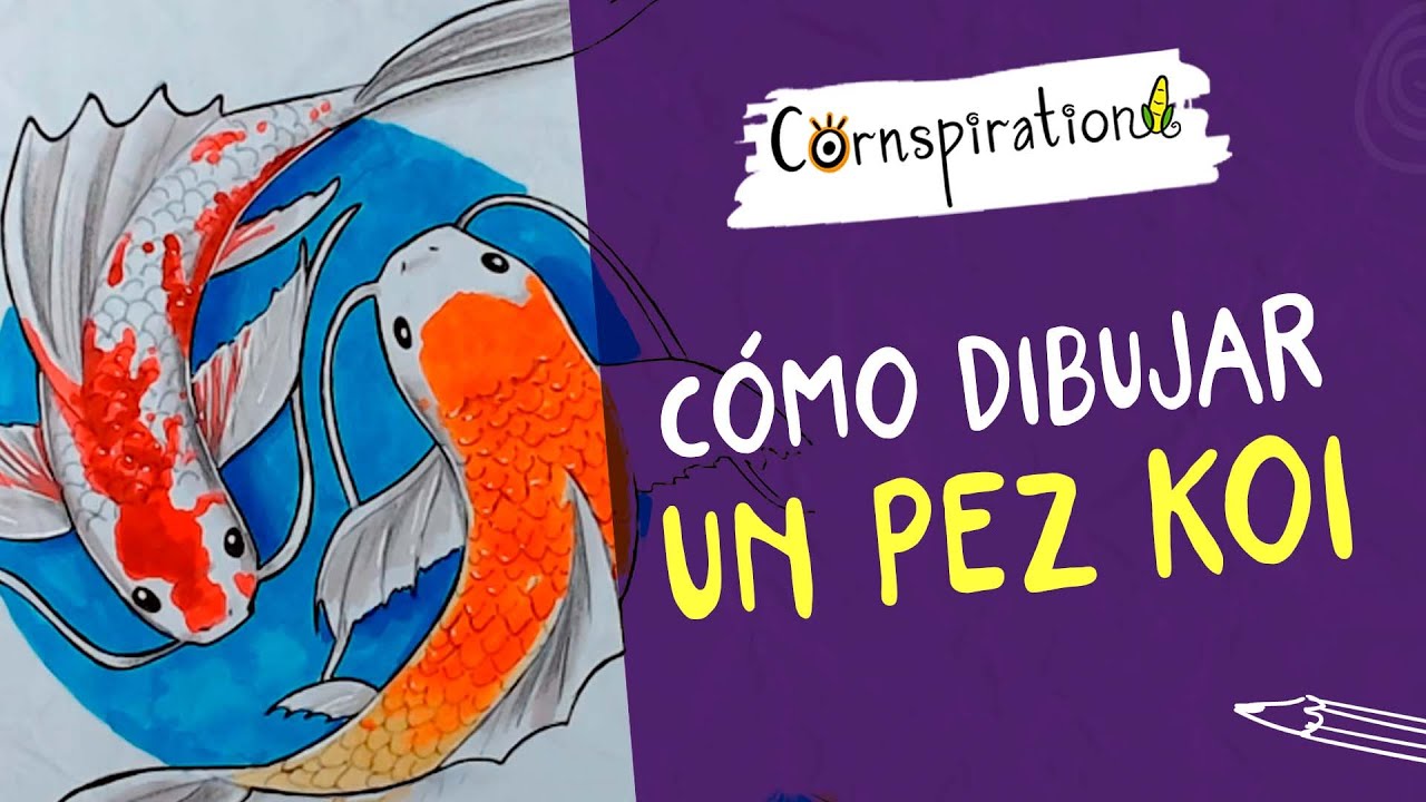 Cómo dibujar un Pez Koi 👨‍🎨👩‍🎨 Paso a Paso