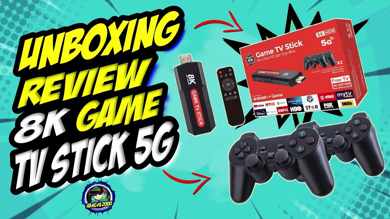 UNBOXING & REVIEW GAME TV STICK 8K ULTRA HD 5G X2 CONSOLA Q9 RETRO JUEGOS CLASICOS abacuq2000