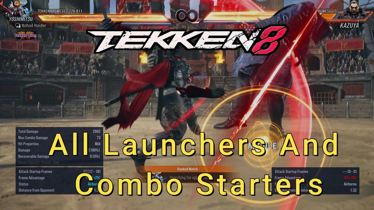 All Yoshimitsu Launchers and Combo Starters - Tekken 8