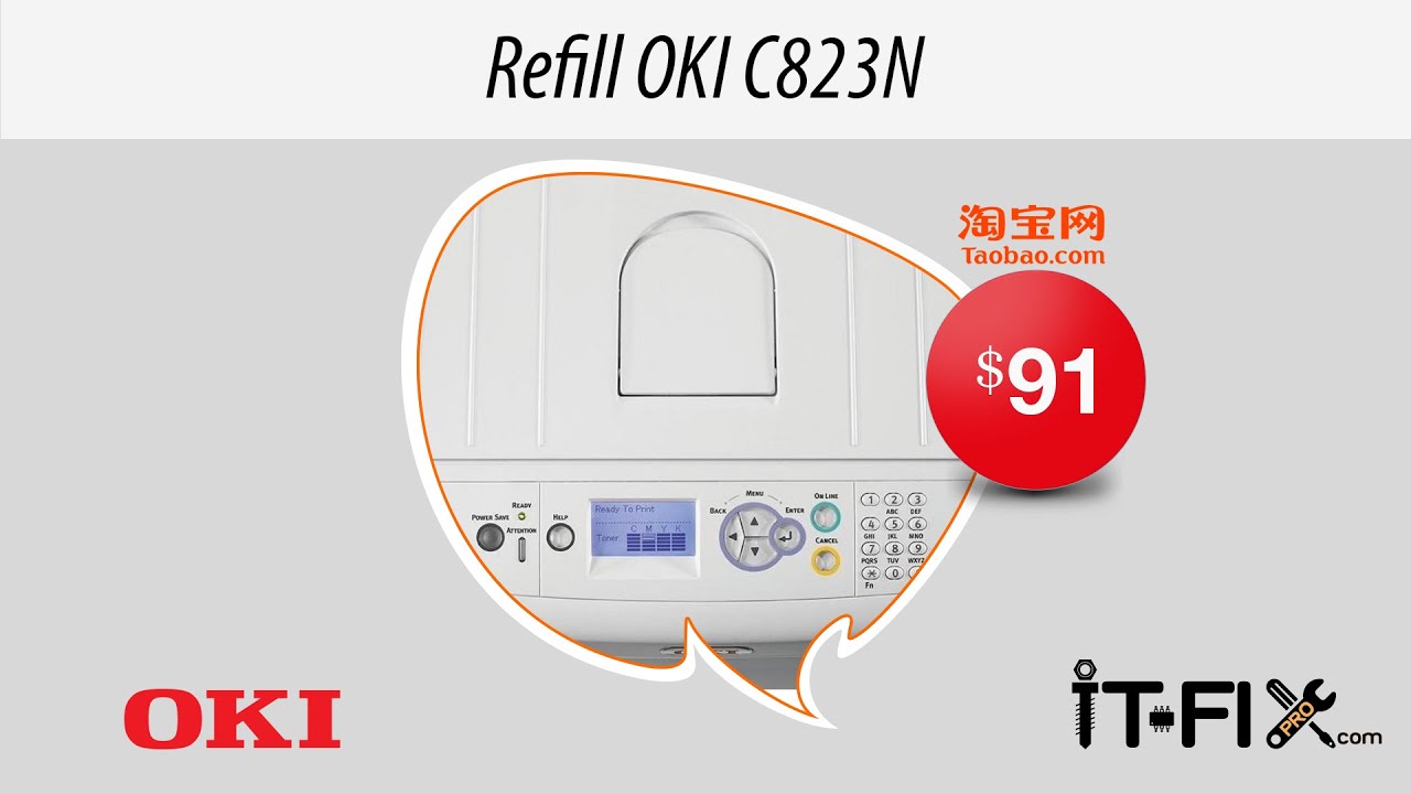 Guide refill OKI С823n (822) - Инструкция по заправке картриджа OKI С823n (822)