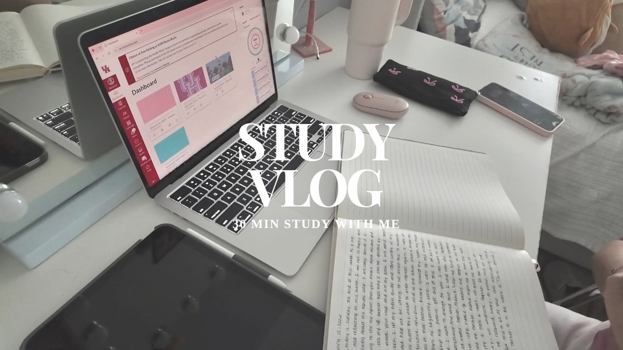 30 min study with me | relaxing lofi music + countdown 🎧