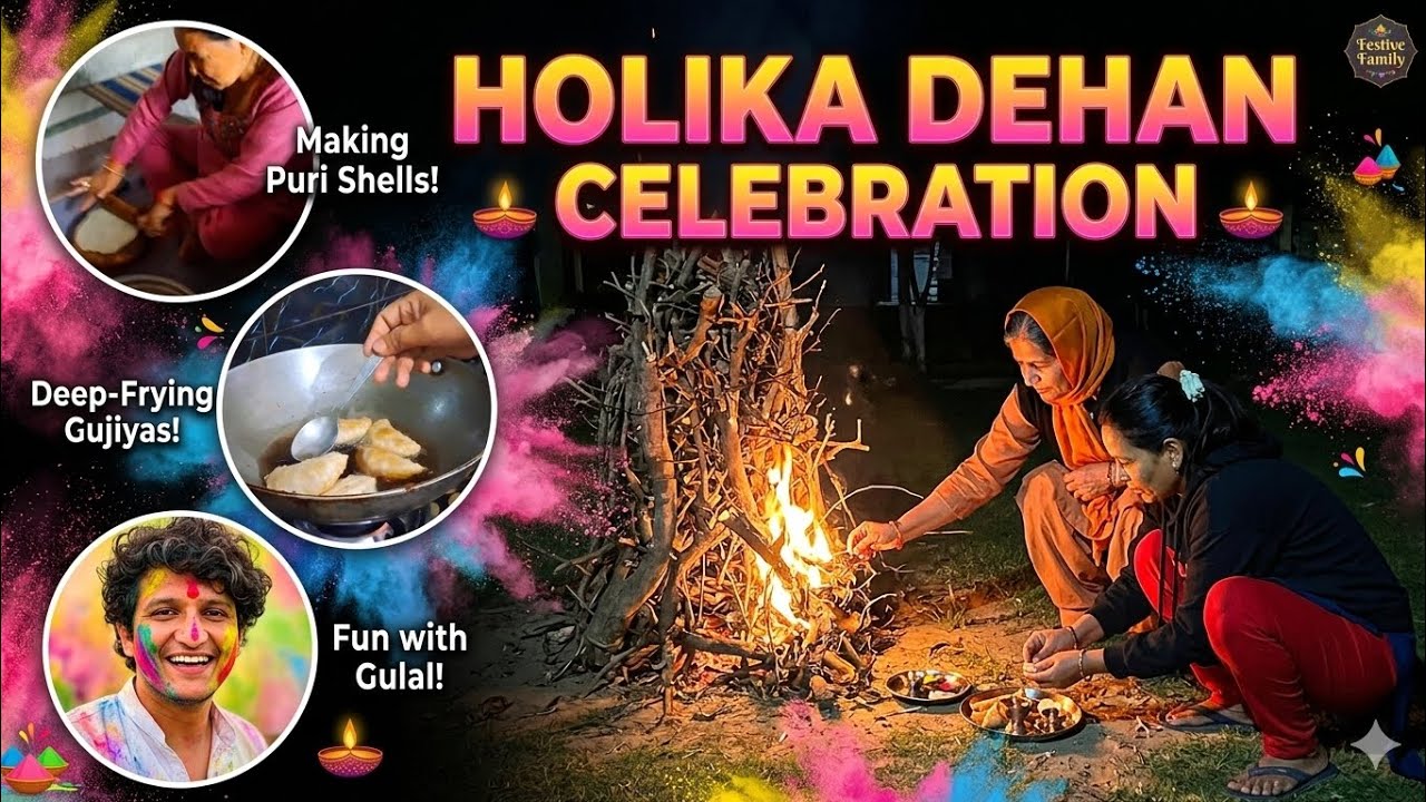 Holika Dehan Celebration with family ❤️🥰
