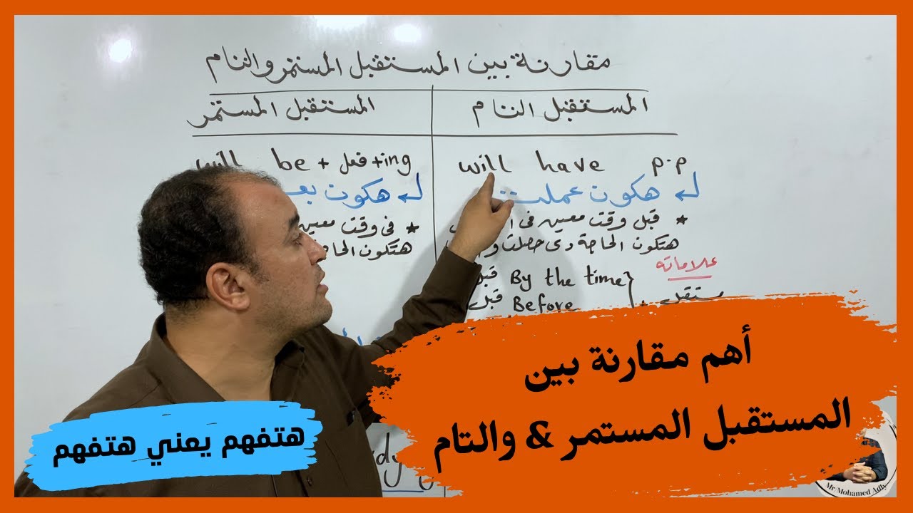 مقارنة بين المستقبل المستمر والتام