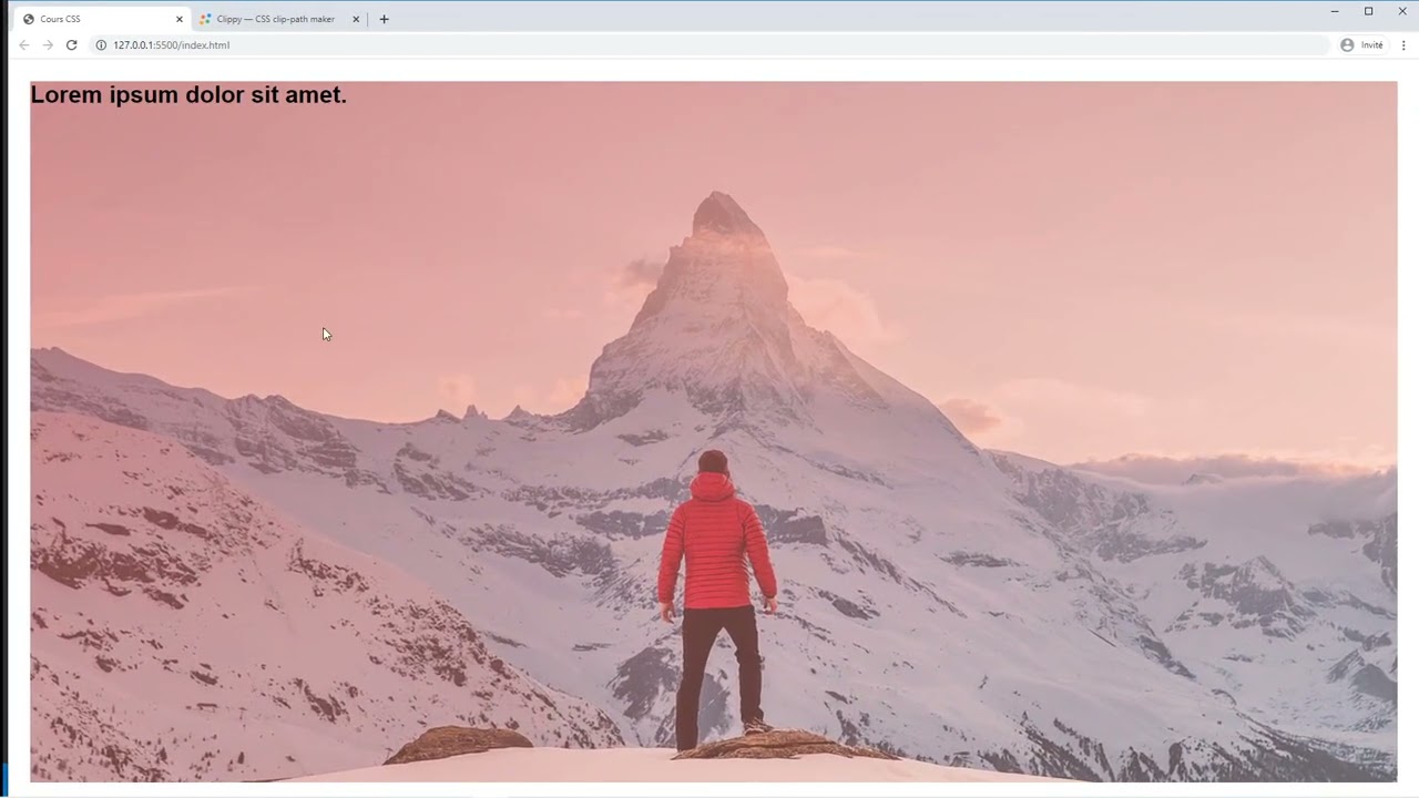 86 Faire une page daccueil avec dégradé clip path