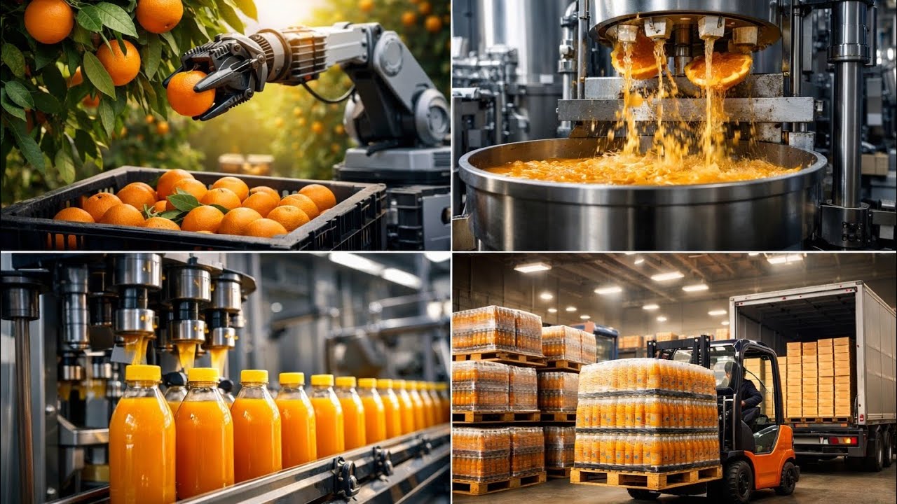 Inside a Modern Orange Juice Factory Process 2026
