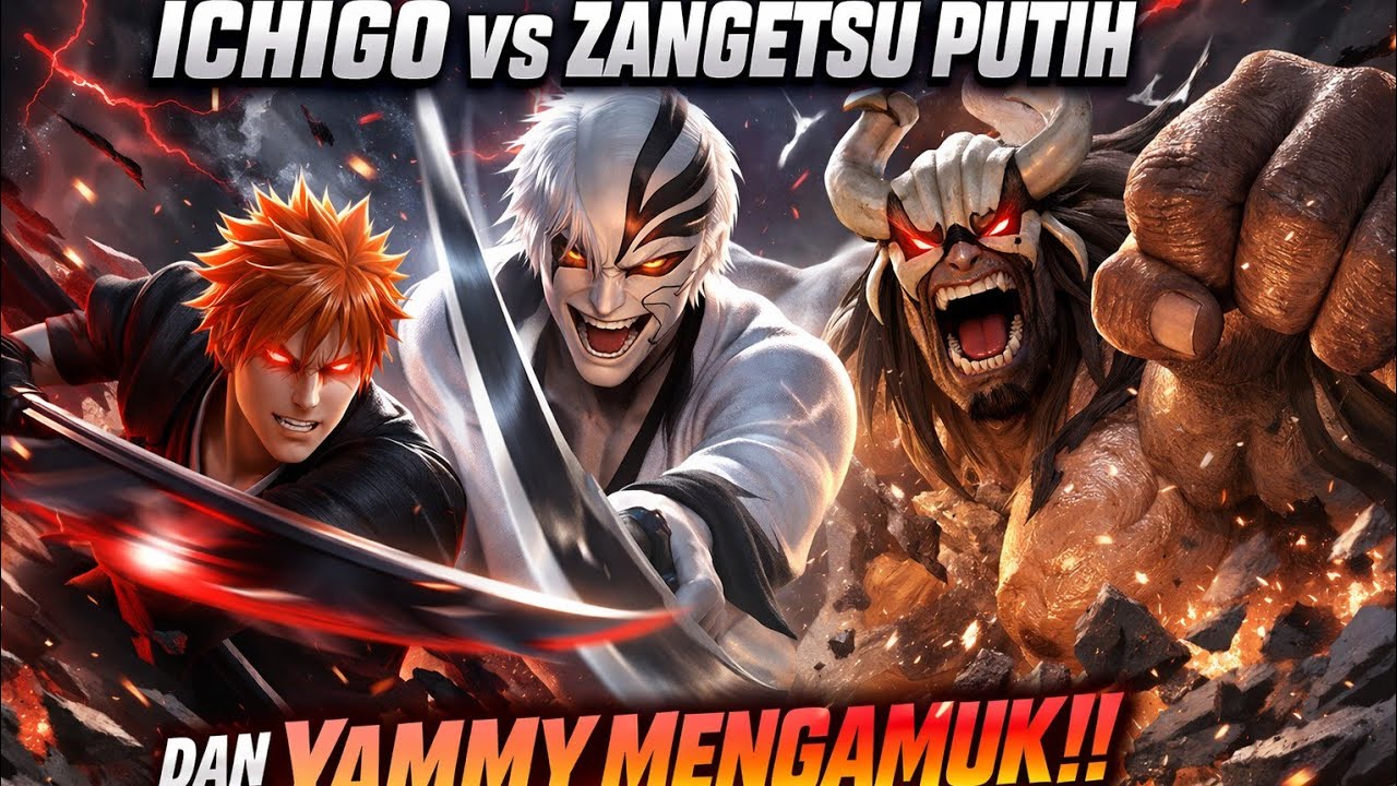 ICHIGO VS ZANGETSU PUTIH & YAMMY! 🔥 PERTARUNGAN PALING BRUTAL DI ARC ARRANCAR!! #bleachsoulresonance