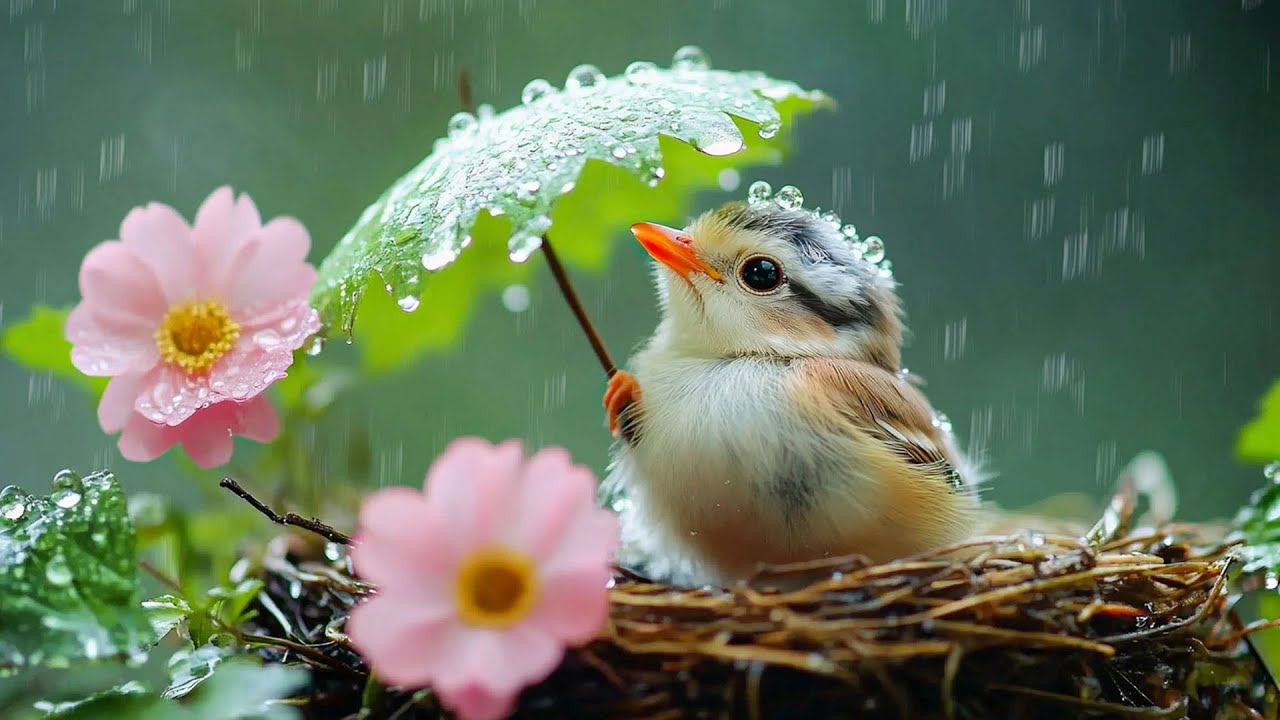 Пусть дождь и птицы исцелят вас 🌧️🕊️ Мгновенно расслабьтесь, снимите стресс и успокойте свой разу...
