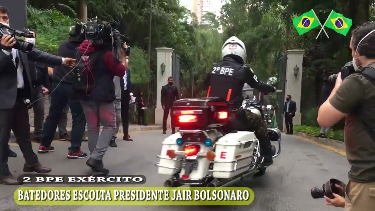 Escolta de Batedores da PE  Presidente Jair Bolsonaro em São Paulo