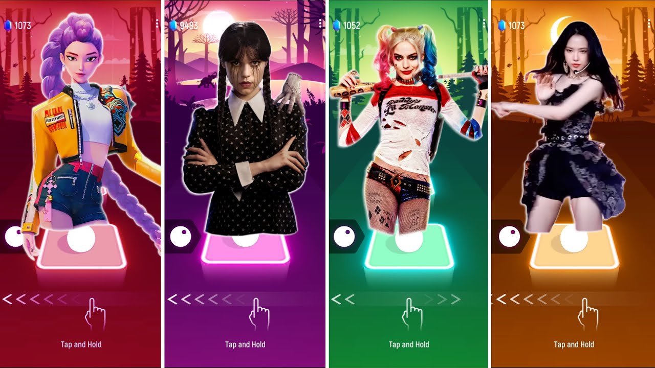 KPop Demon Hunters vs Wednesday vs Fifty Fifty vs Harley Quinn