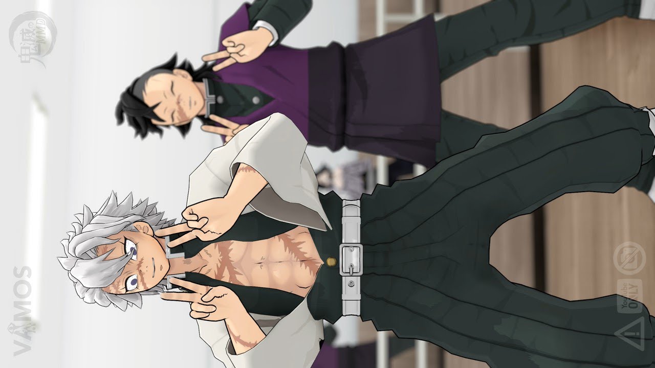 【鬼滅のMMD】Perm【実弥・玄弥】（縦長）1080p