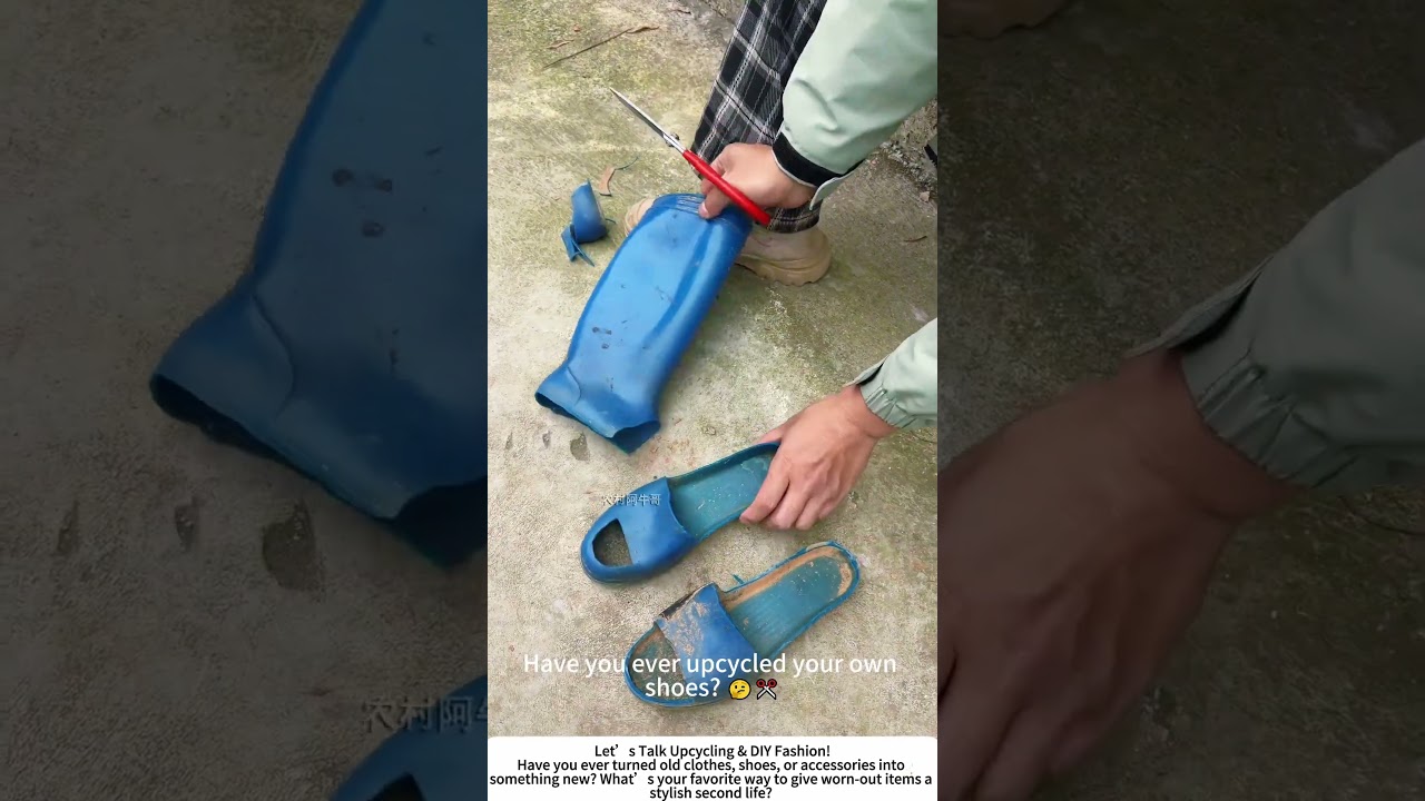 Boot to Sandals &ndash; Upcycling Old Rain Boots into Summer Footwear! 👡✂️