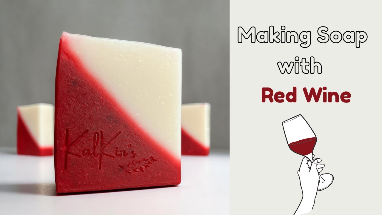 Making Cold Process soap with Red Wine | A nourishing recipe for healthy skin