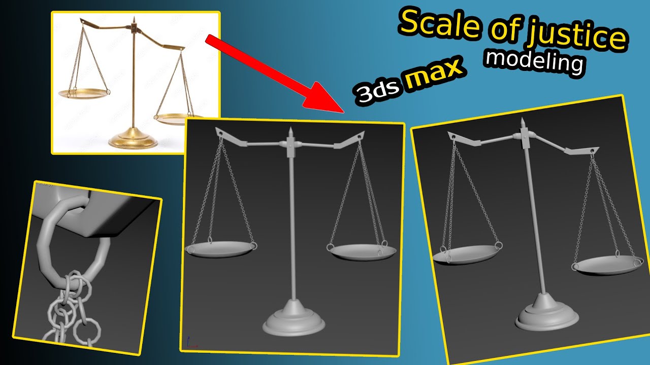 scale of justice modeling in 3dsmax | justice | scale | modeling |