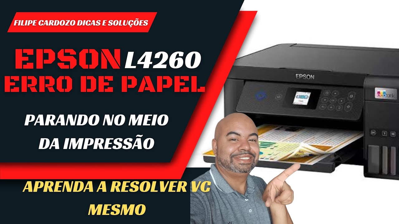Epson L4260 parando no meio da impressão, erro de papel. Saiba como resolver!