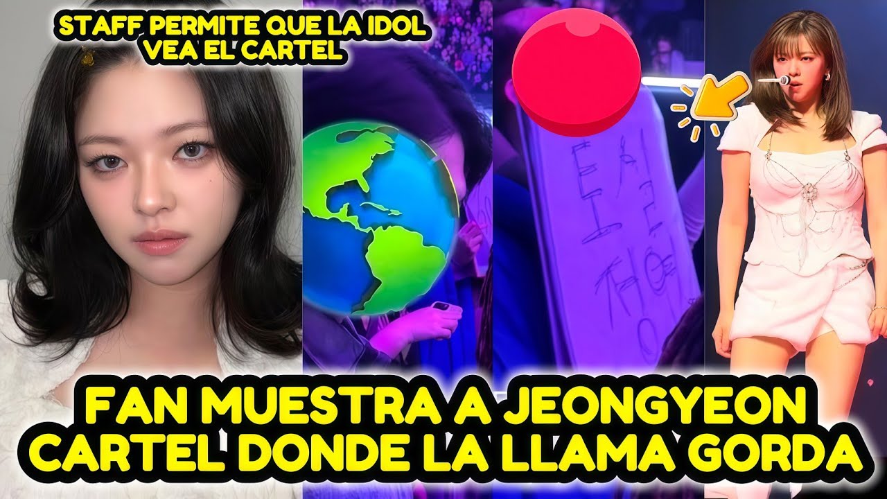 ASISTENTE A CONCIERTO DE TWICE LE MUESTRA A JEONGYEON UN CARTEL LLAMANDOLA GØRDA GENERAN INDIGNACION