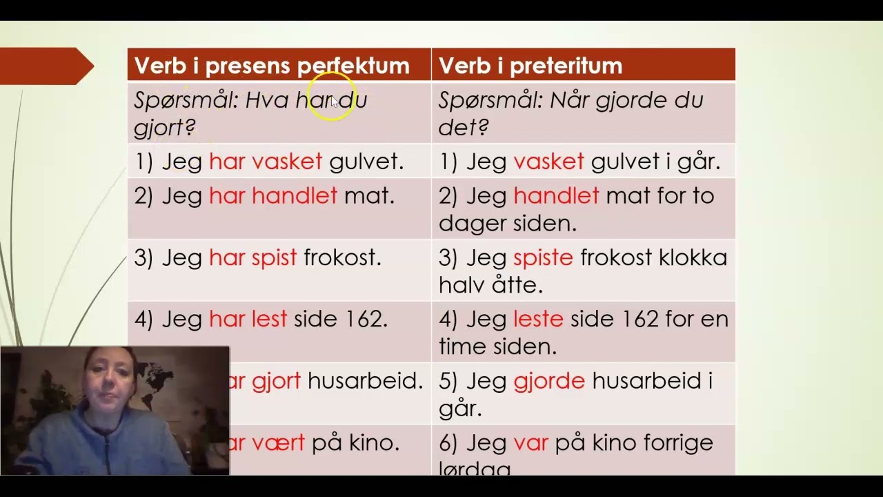 Preteritum og presens perfektum