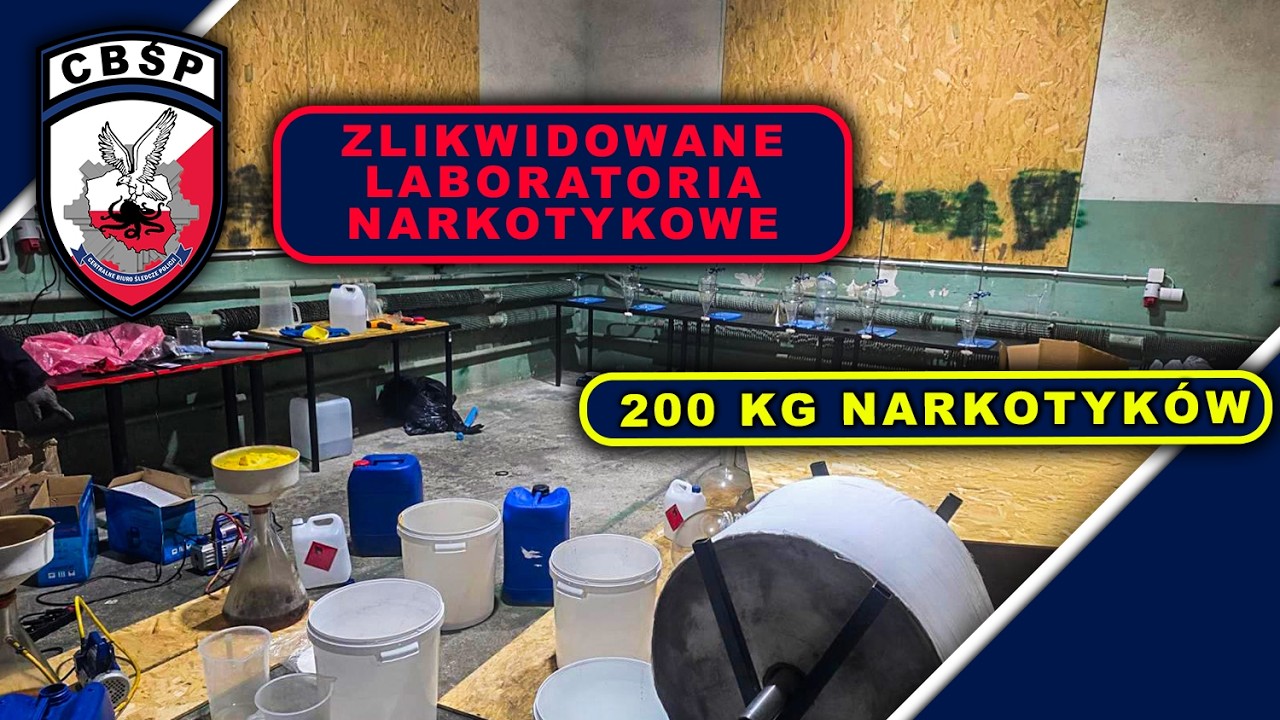 CBŚP likwiduje laboratoria narkotykowe w woj. lubuskim. Zabezpieczono środki o wartości 3,5 mln zł