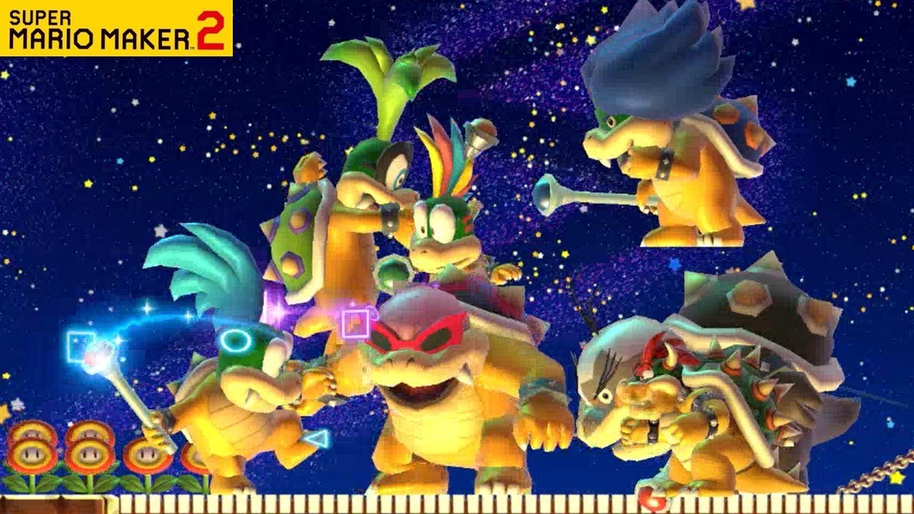 SUPER MARIO MAKER 2 - KOOPALINGS BOSS RUSH & BATTLE & AUTO LEVEL STAGES [Nintendo Switch]