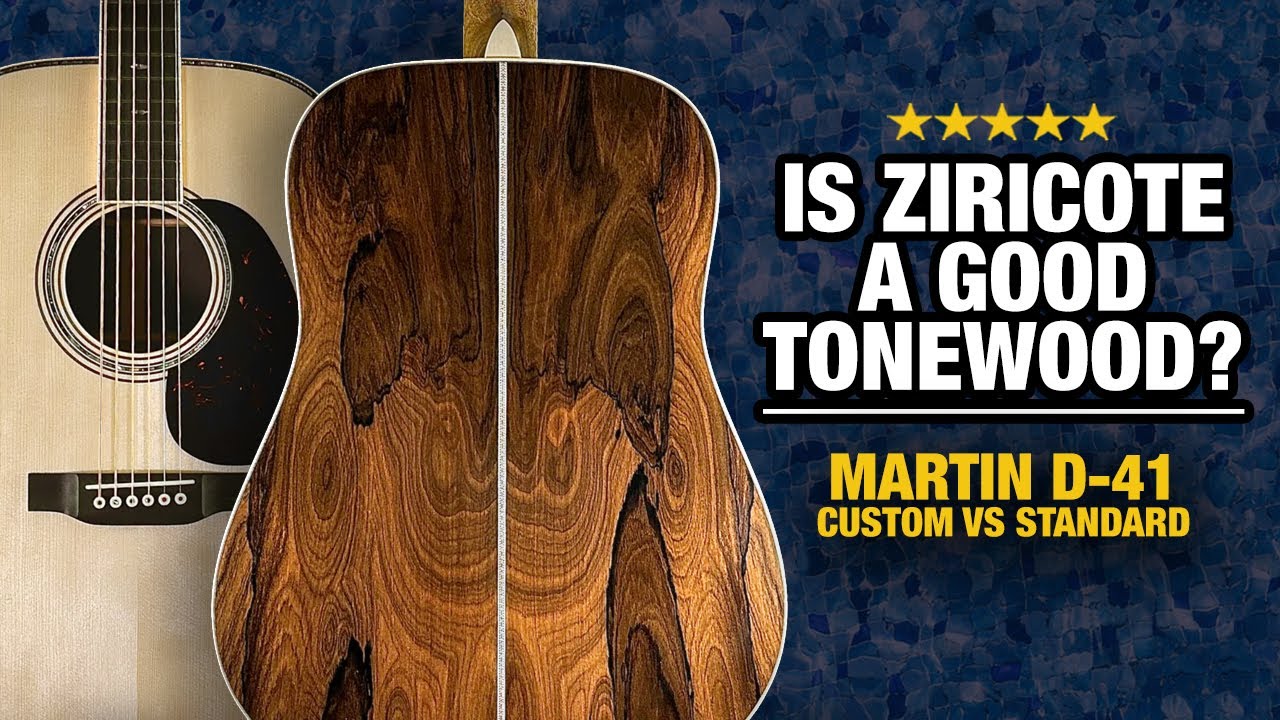 Является ли зирикот хорошей тоновой древесиной? Martin D-41 Custom vs Standard