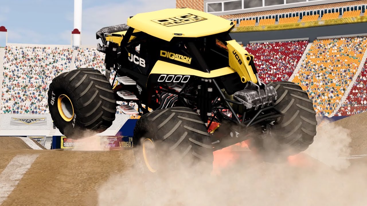 20 Truck Thunderfield Bowl Freestyle - BeamNG.Drive Monster Jam