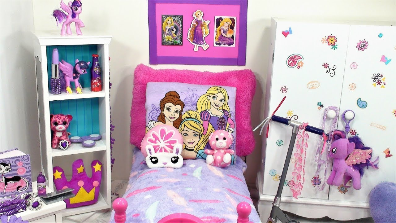Doll bedroom for Disney Rapunzel! Princess dollhouse bedroom Play with dolls and furniture toys