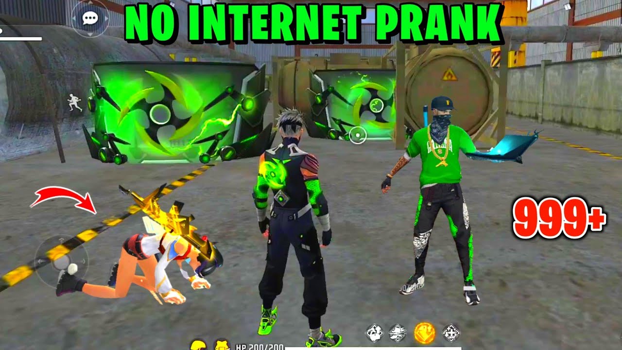 NINJA Bundle NO internet Prank 🚫 New Gloowall Funny 999+ Prank 😎 Garena Free Fire 🔥 Y GAMING