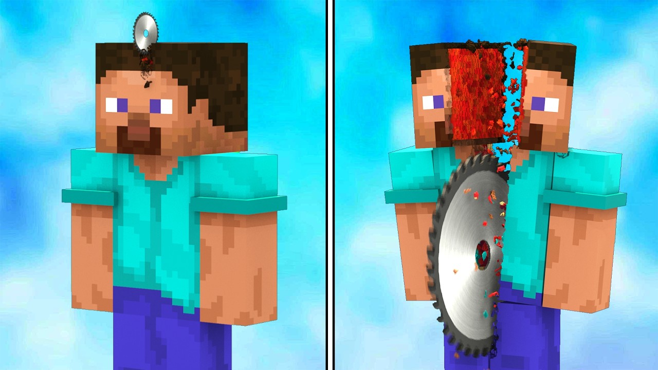 SAW BLADE против STEVE от мала до велика | Эксперименты по разборке