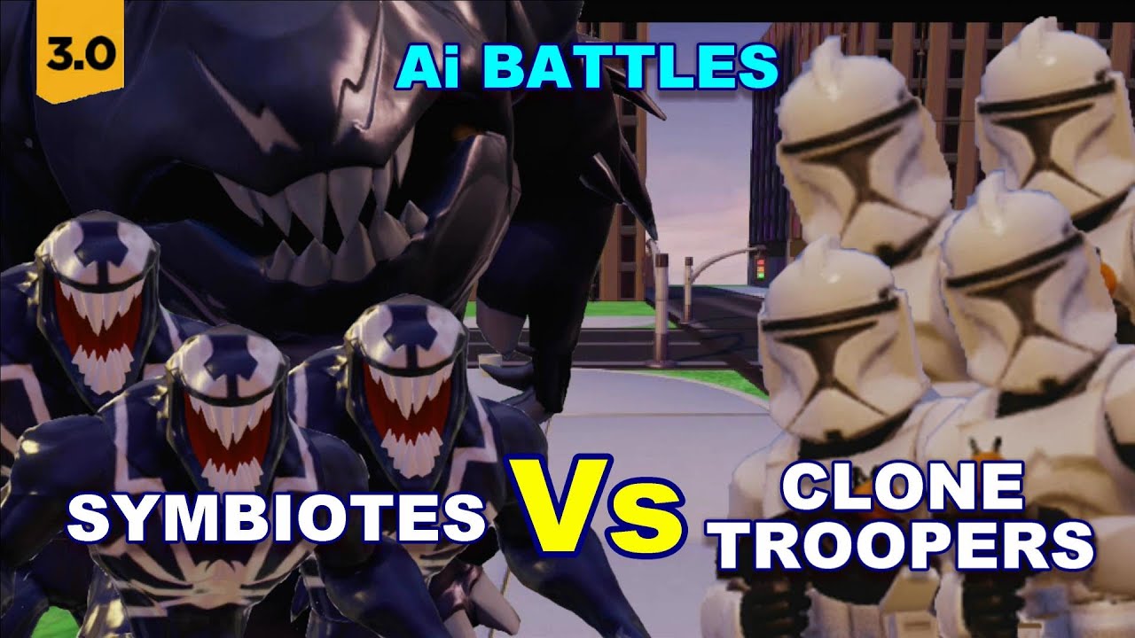 Di3.0 Ai Battles Symbiotes vs Clone Troopers - The Dark Sides Reign