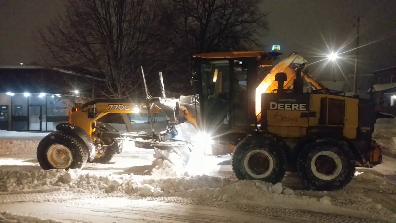 Snow Removal Road Operations With Caterpillar, John Deere And Kubota Equipment #heavyequipment