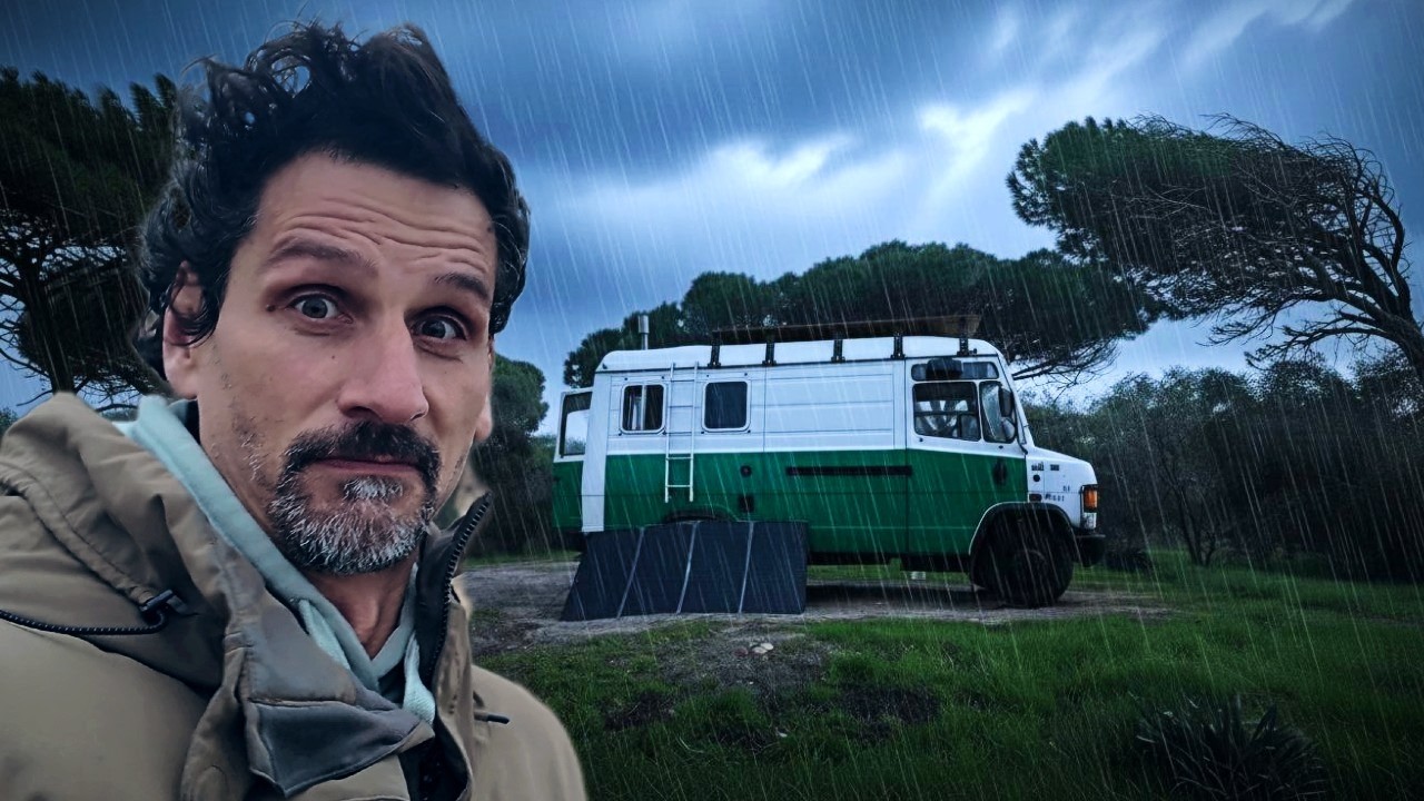 Sturmtief Kristin war erst der Anfang: Strandbar kämpft ums Überleben! | Vanlife Spanien