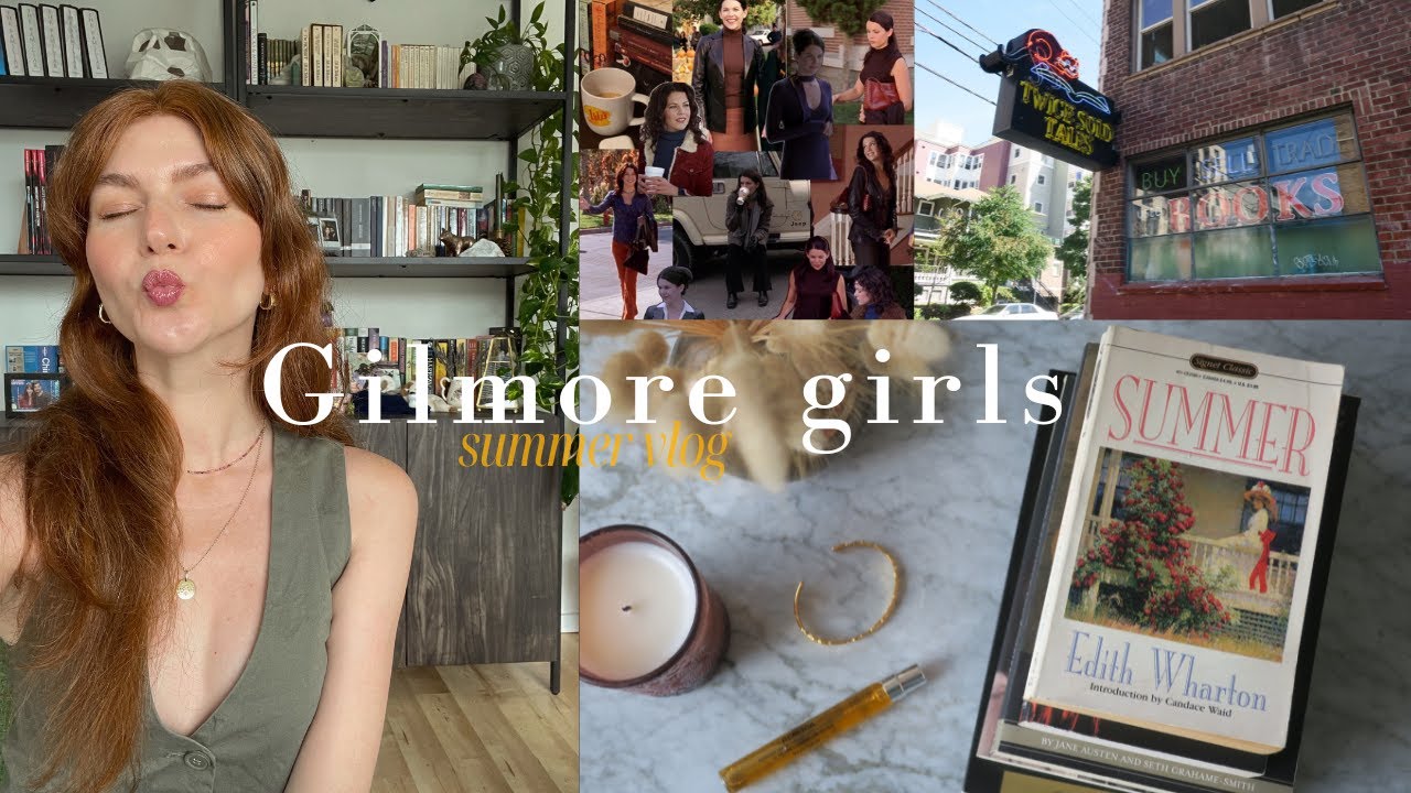 Gilmore girls summer vlog ☕📚🍁 classic books, thrifting, fall haul