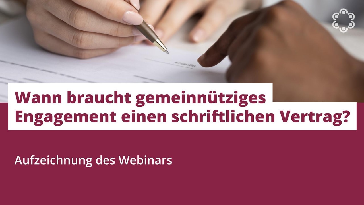 Wann braucht Ehrenamt einen schriftlichen Vertrag? | Mahlzeit! Recht und Regeln am Mittag